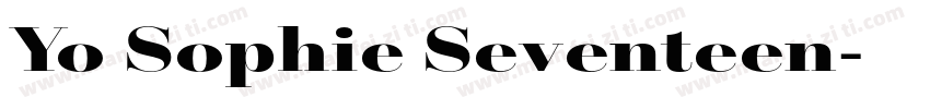 Yo Sophie Seventeen字体转换